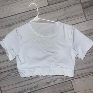 NVGTN white backless tee